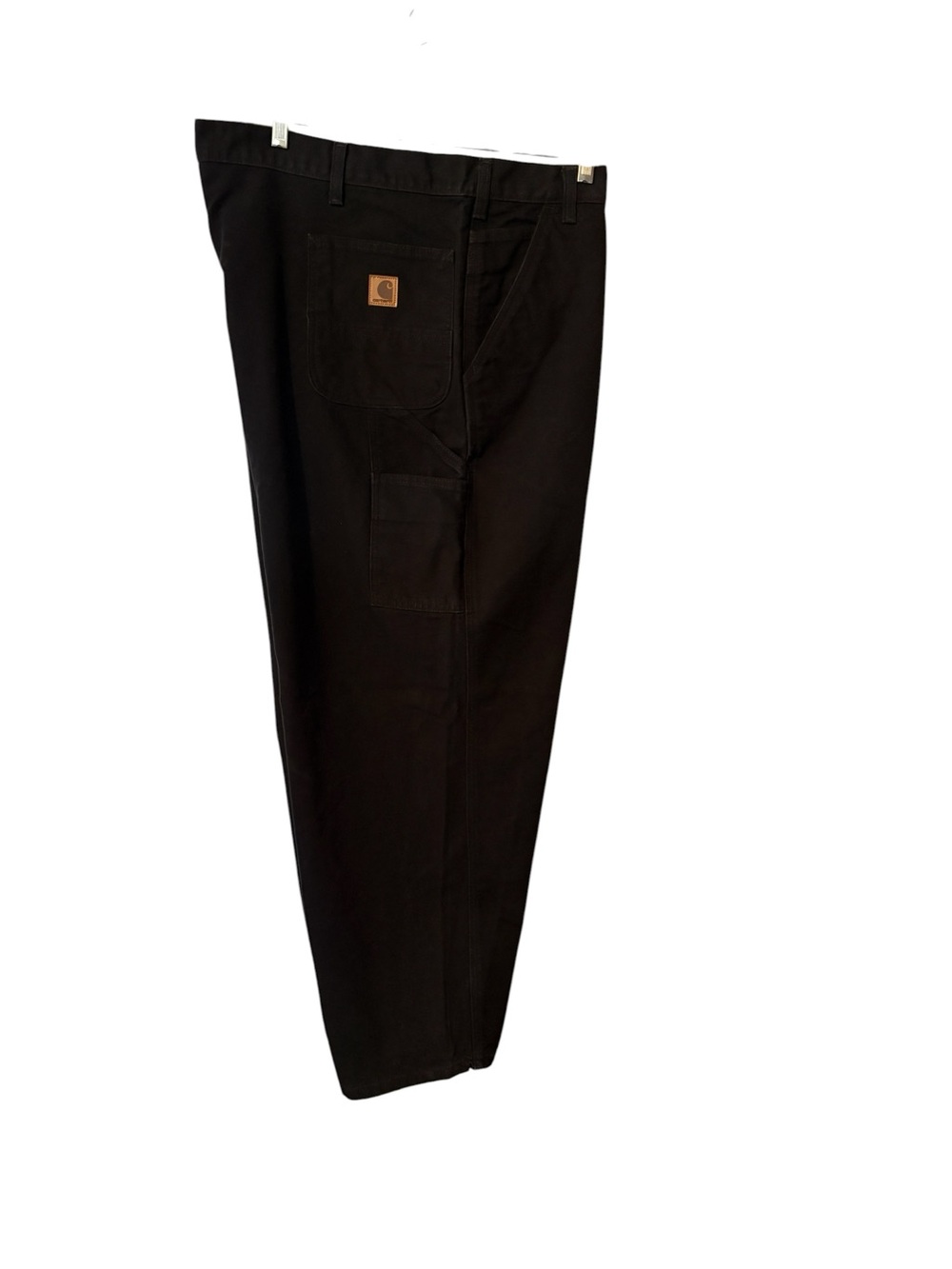 Carhartt Men's Black Cargo Work Pants with Logo Patch